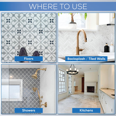AQUA-X grout sealer odorless formula suitable for indoor and outdoor use.