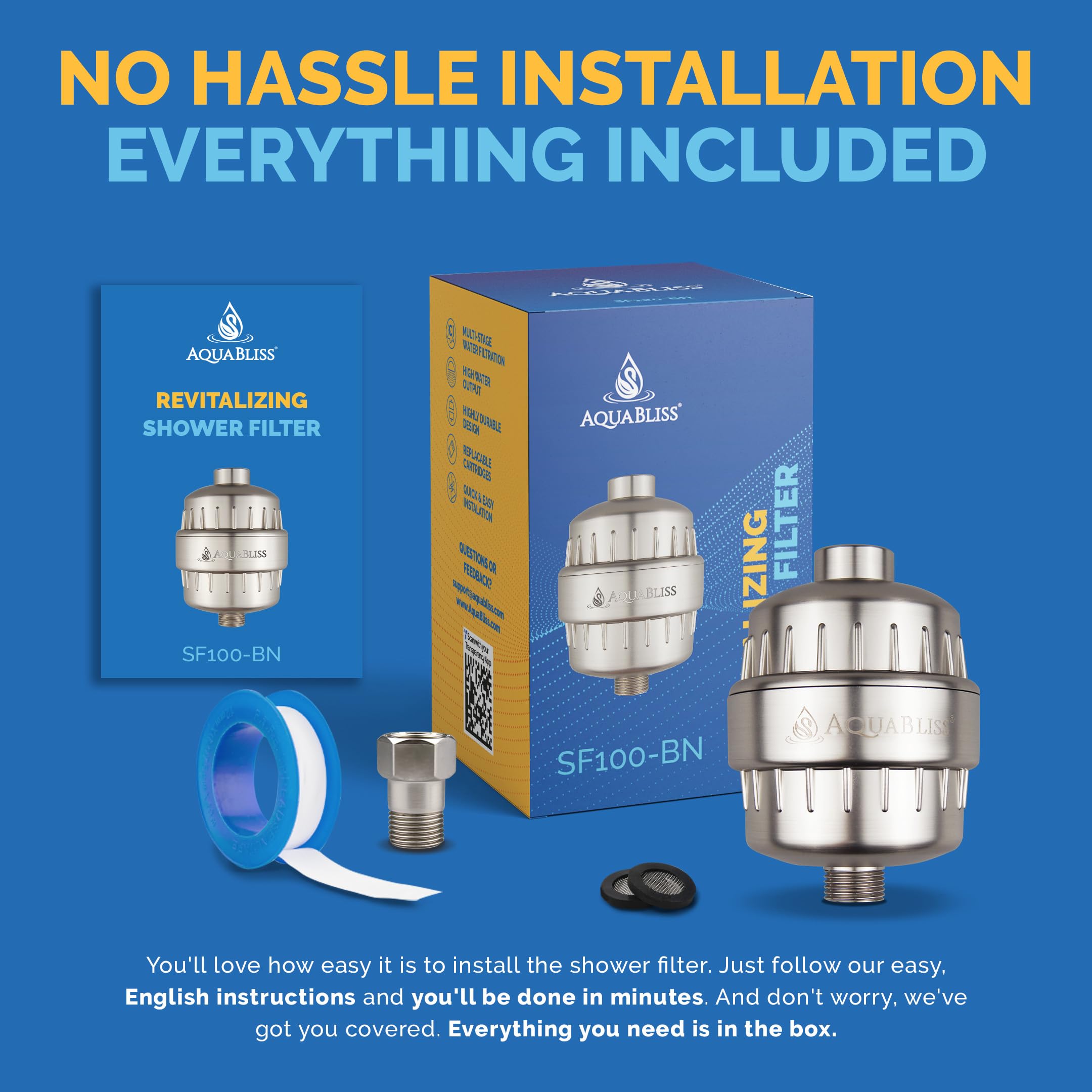 AquaBliss SF100-BN universal fit for most showers