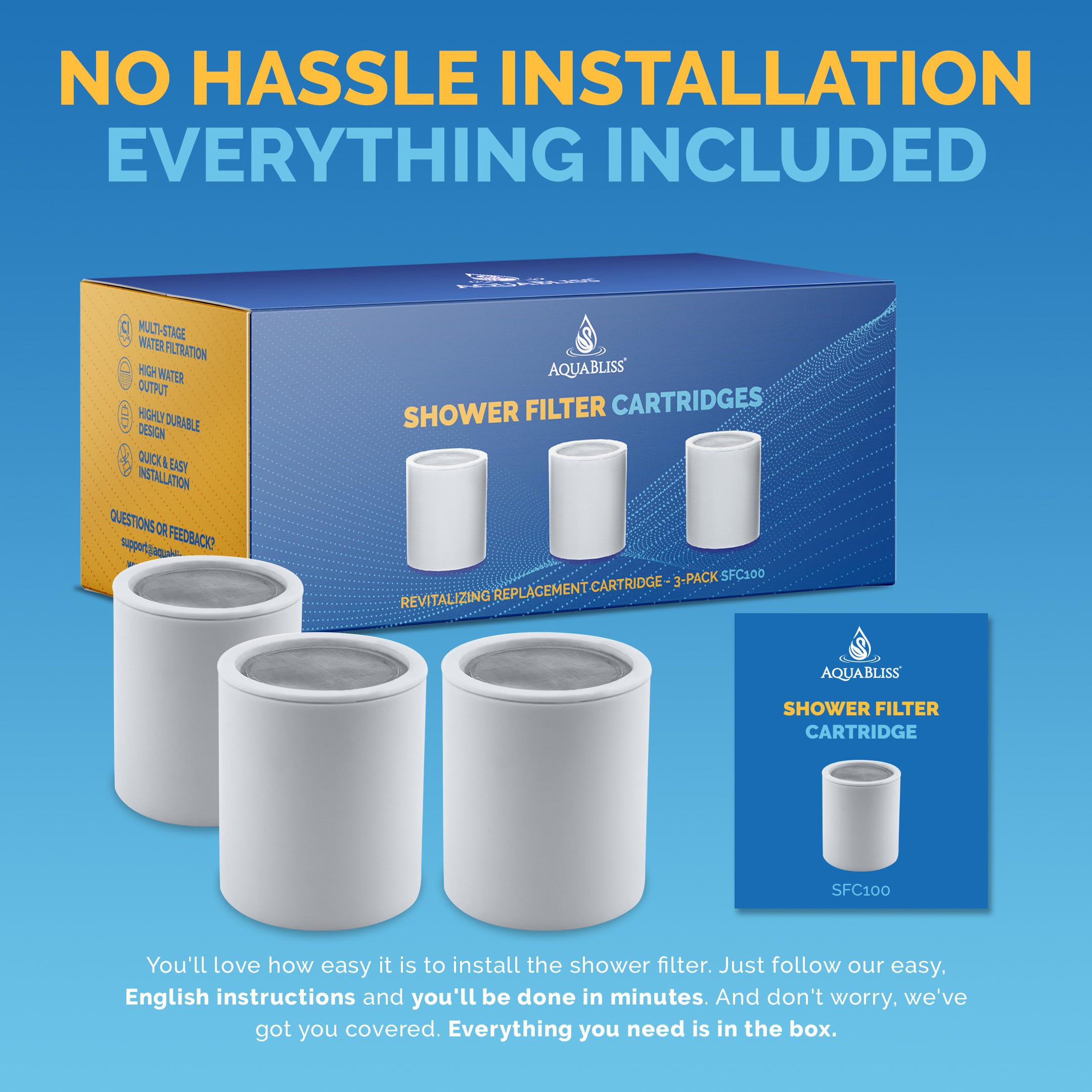 Installing AquaBliss SFC100 replacement cartridge for quick swap