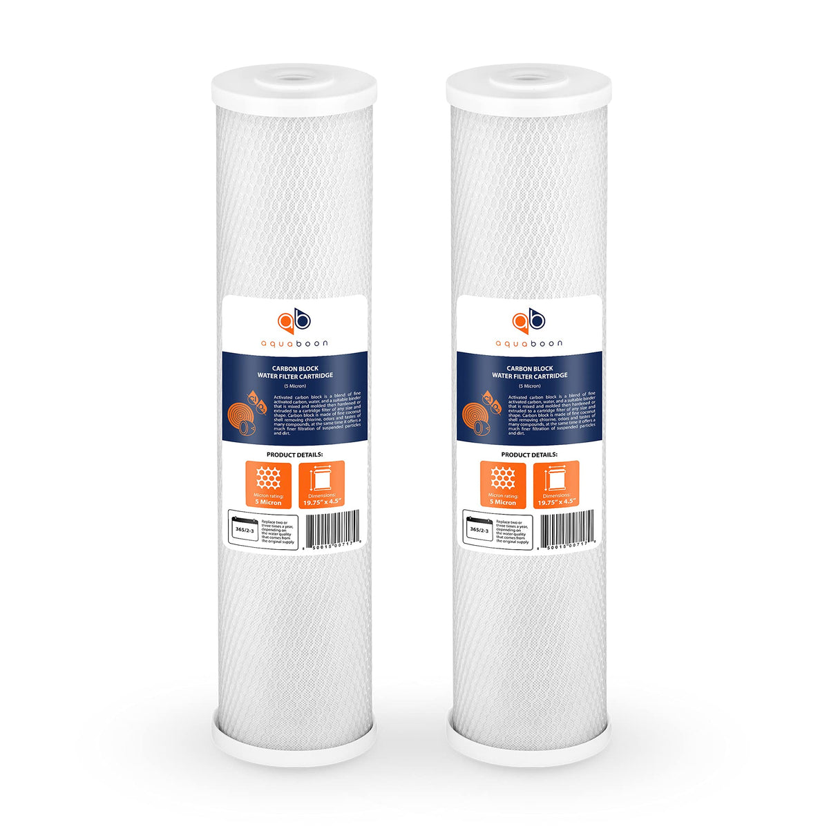 Aquaboon 4.5x20 carbon filter installation demonstrates quick setup for clean water.