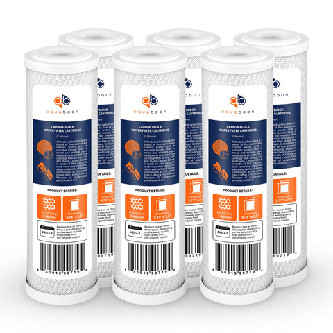 Aquaboon 5-micron cartridge in a standard housing removes chlorine for cleaner water