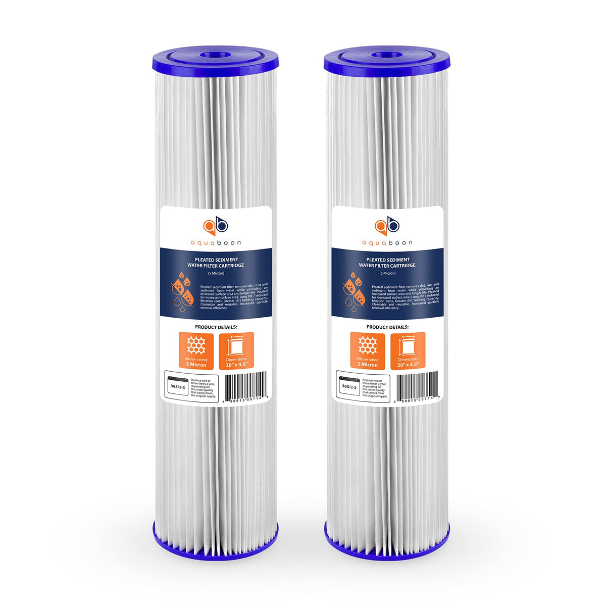 Aquaboon 5 micron pleated filter assembly improves home water clarity