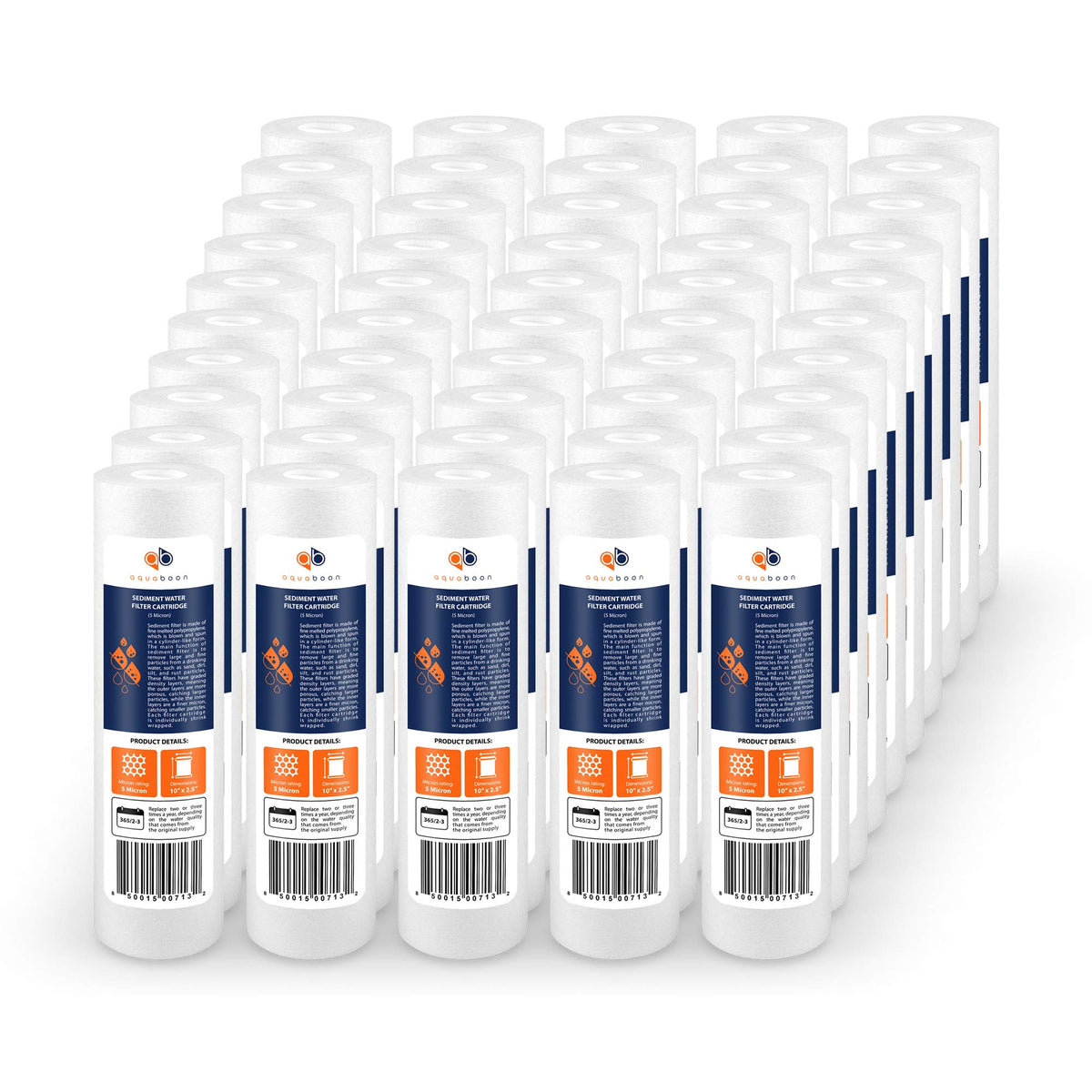 Aquaboon 5 micron sediment filter reduces rust and sediment for clearer water