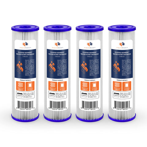 Aquaboon 5-micron sediment filter improves well water by reducing sediment and rust.