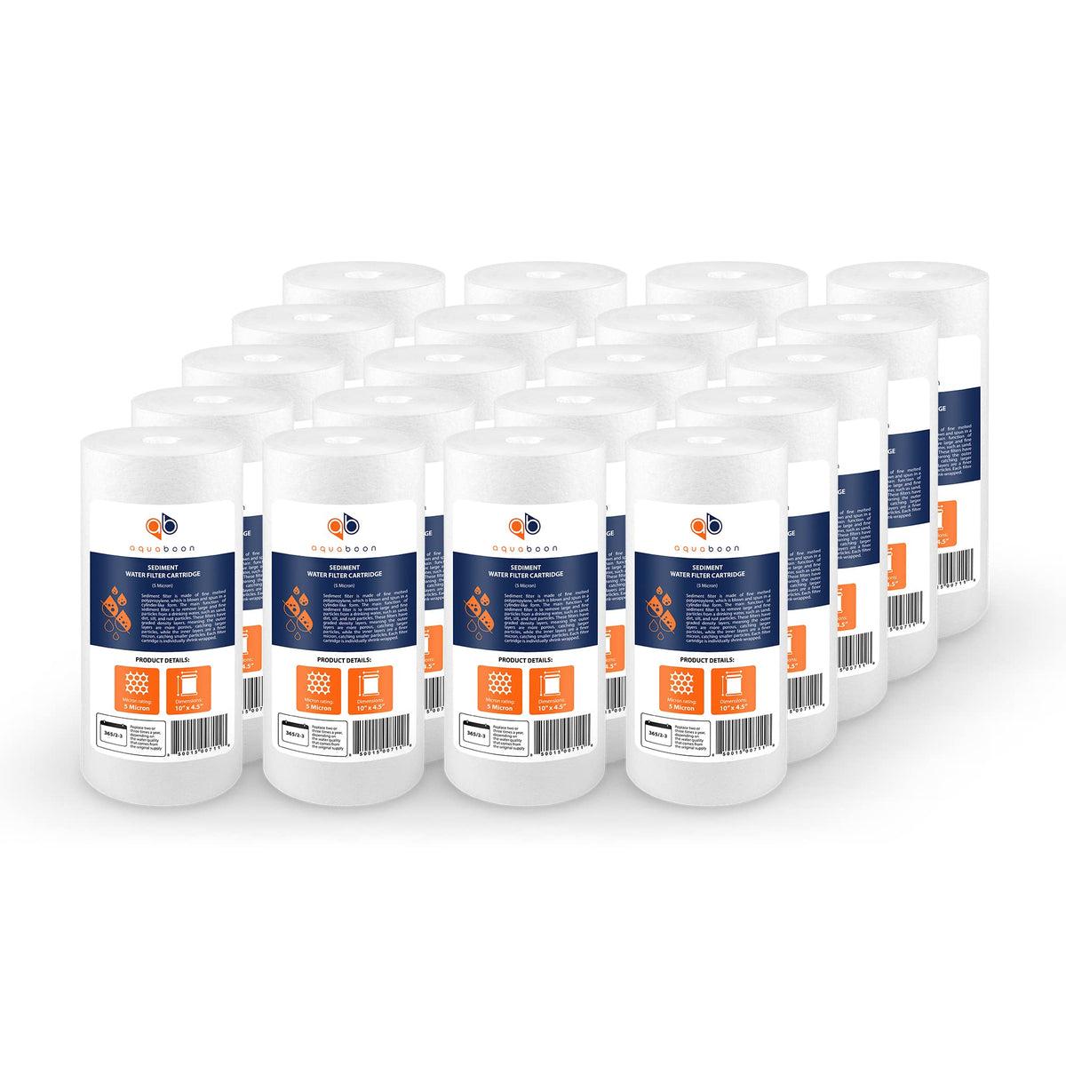 Aquaboon 5-micron sediment filter ensuring clean well water flow.