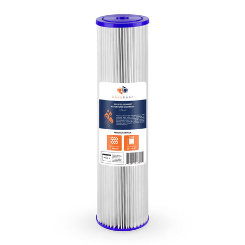 Aquaboon durable polyester filter media detail showcases robust pleats.