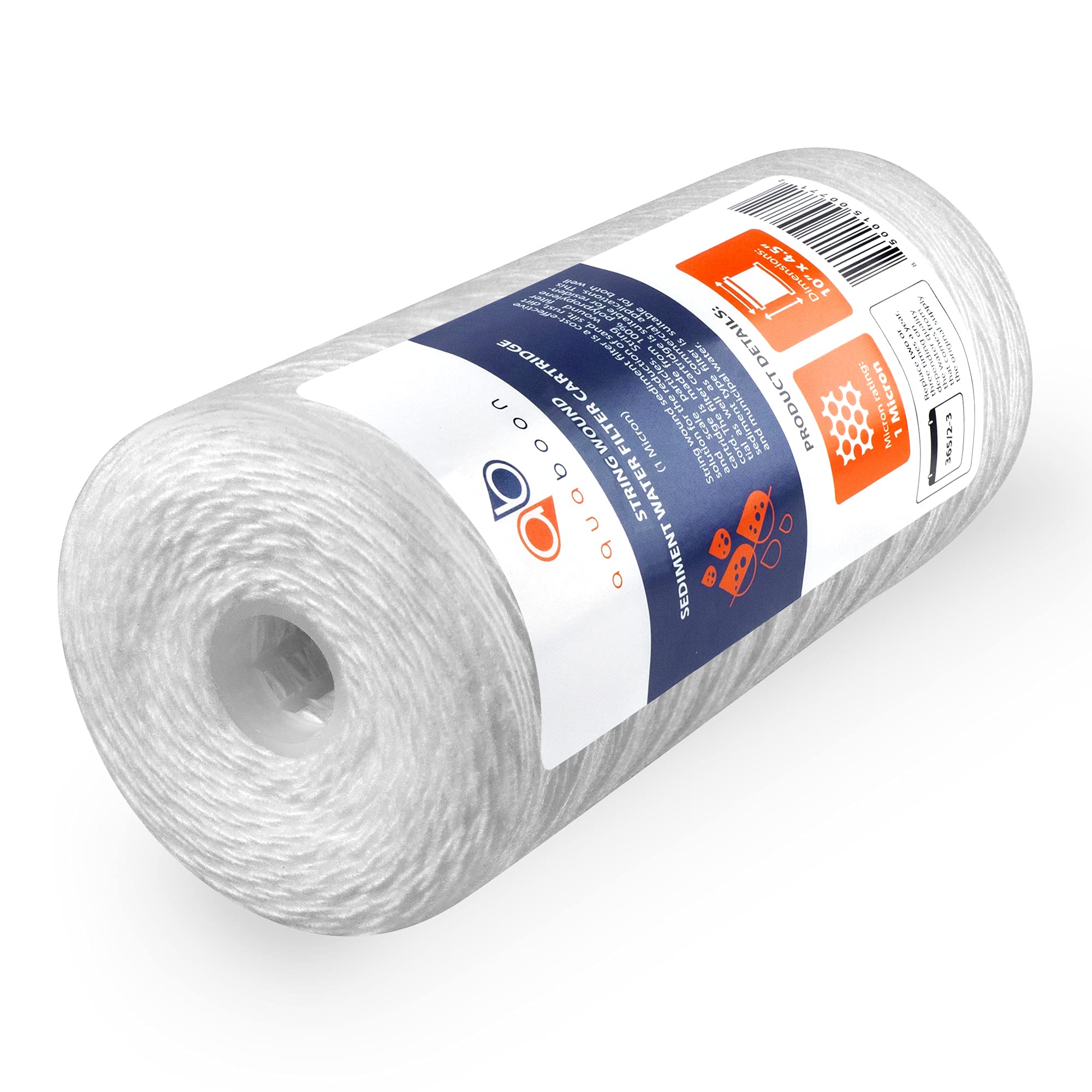 Aquaboon 1 micron cartridge reduces sediment for clearer water.