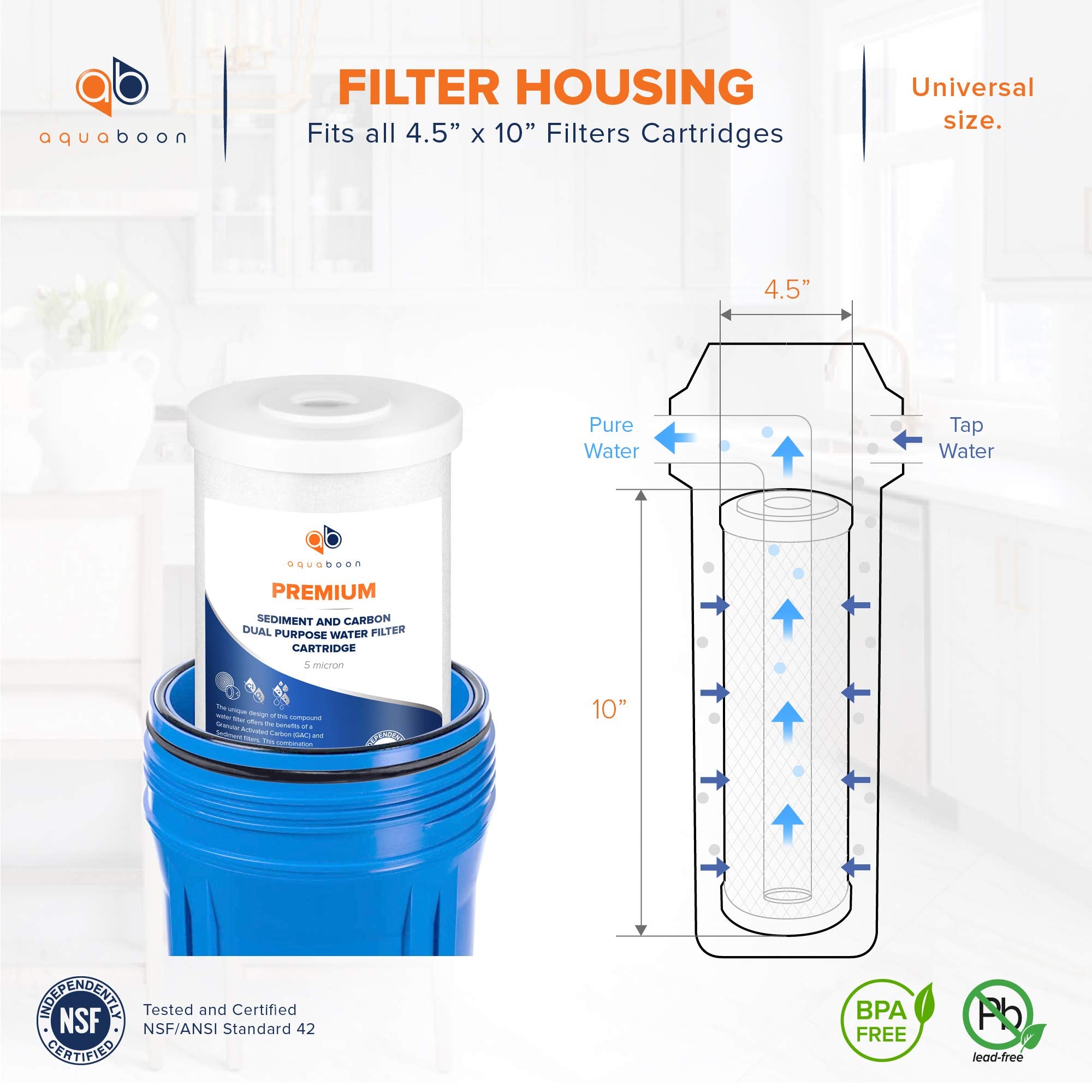 Aquaboon easy-install design enables quick cartridge replacement with minimal tools.
