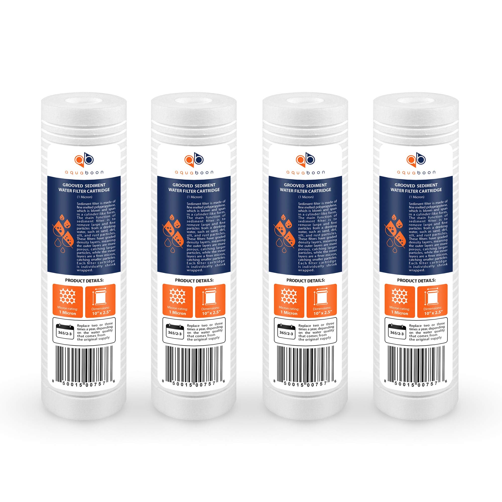 Aquaboon grooved sediment filter 10x2.5 shows enhanced filtration for cleaner well water