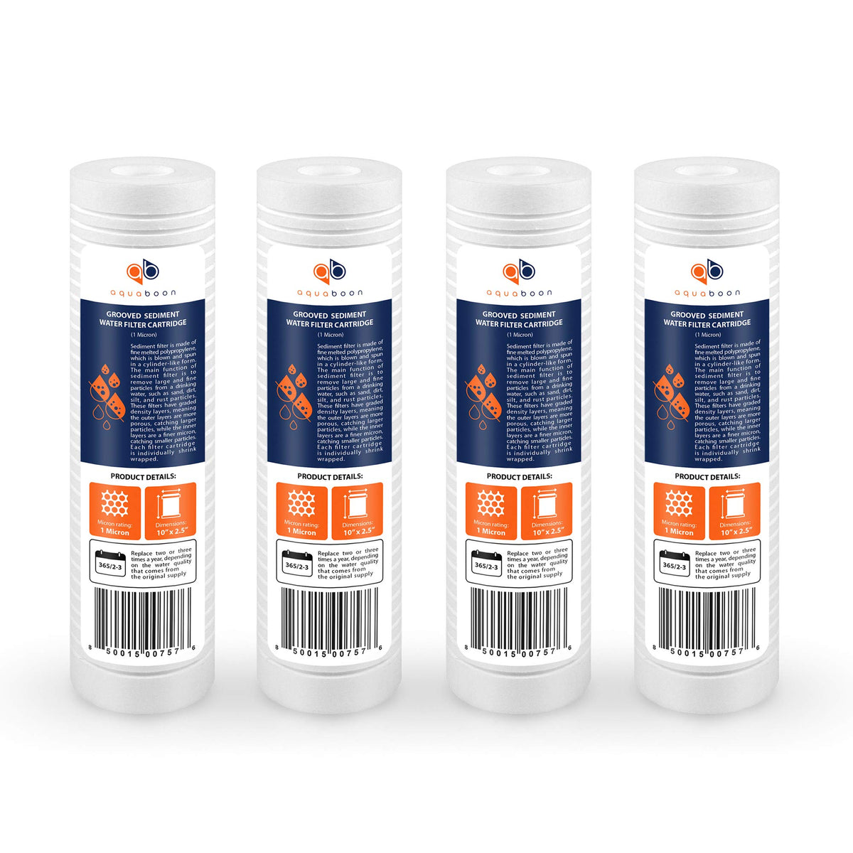 Aquaboon grooved sediment filter 10x2.5 shows enhanced filtration for cleaner well water