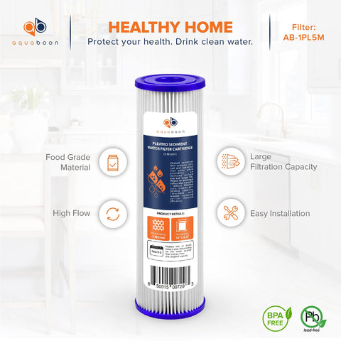 Aquaboon sediment filter protecting plumbing from sand and rust