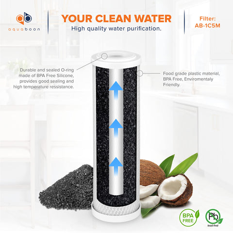 Aquaboon well water filter designed for up to six months of use