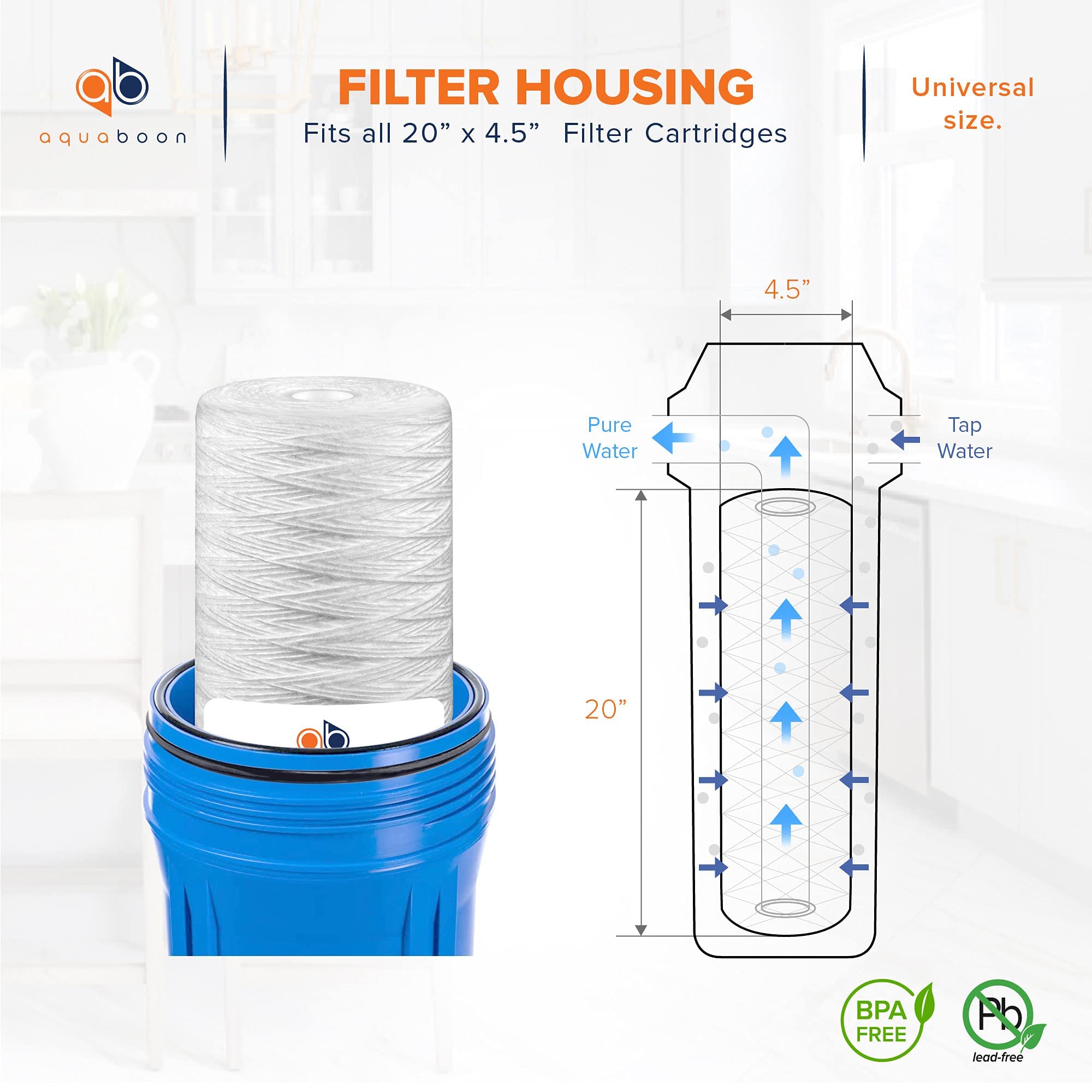 Aquaboon installation diagram showing easy replacement in a well water system.