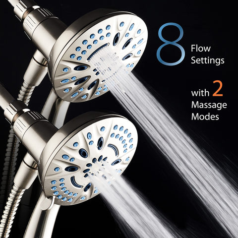 AquaCare Magneton 72-inch hose extends reach for flexible bathing.