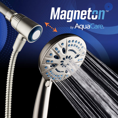 AquaCare Magneton magnetic docking showing secure placement for quick use.
