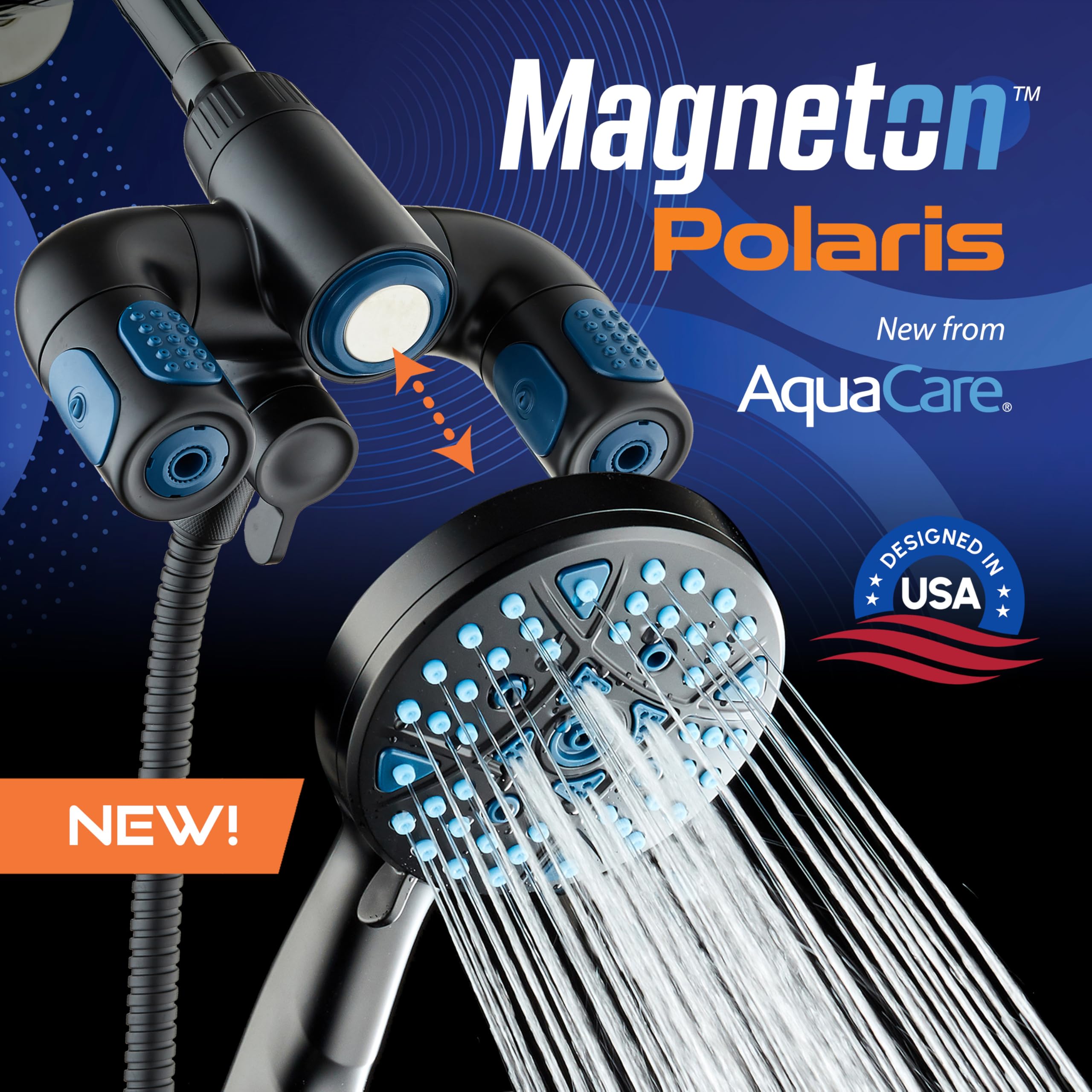 AquaCare Polaris handheld magnetic dock for easy rinsing and storage