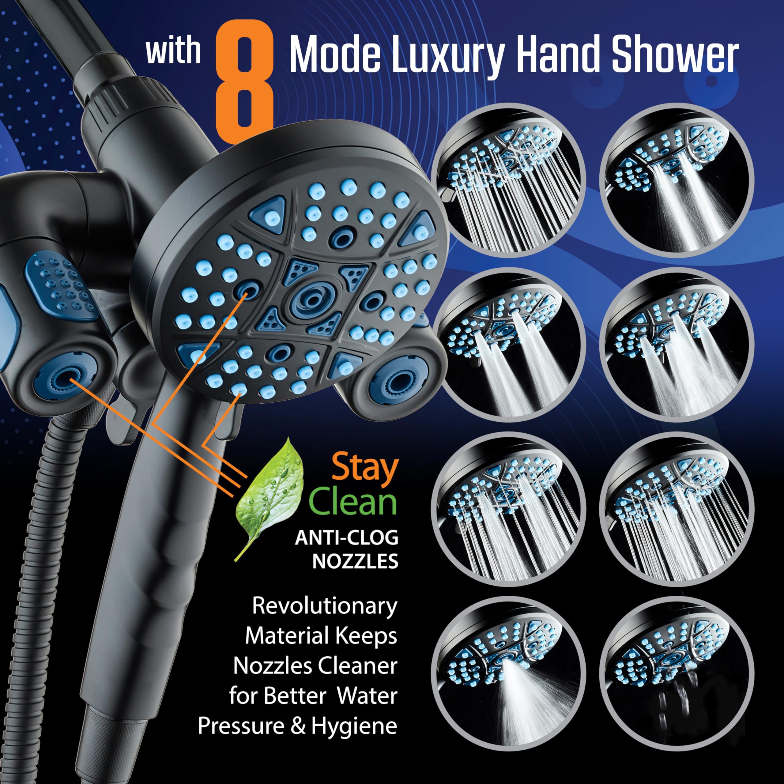 AquaCare Polaris matte black finish adds modern bathroom style