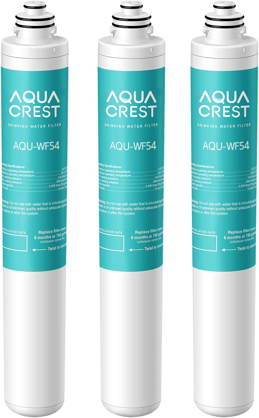 AQUACREST 9001 under-sink filter pack-three for convenient replacements.