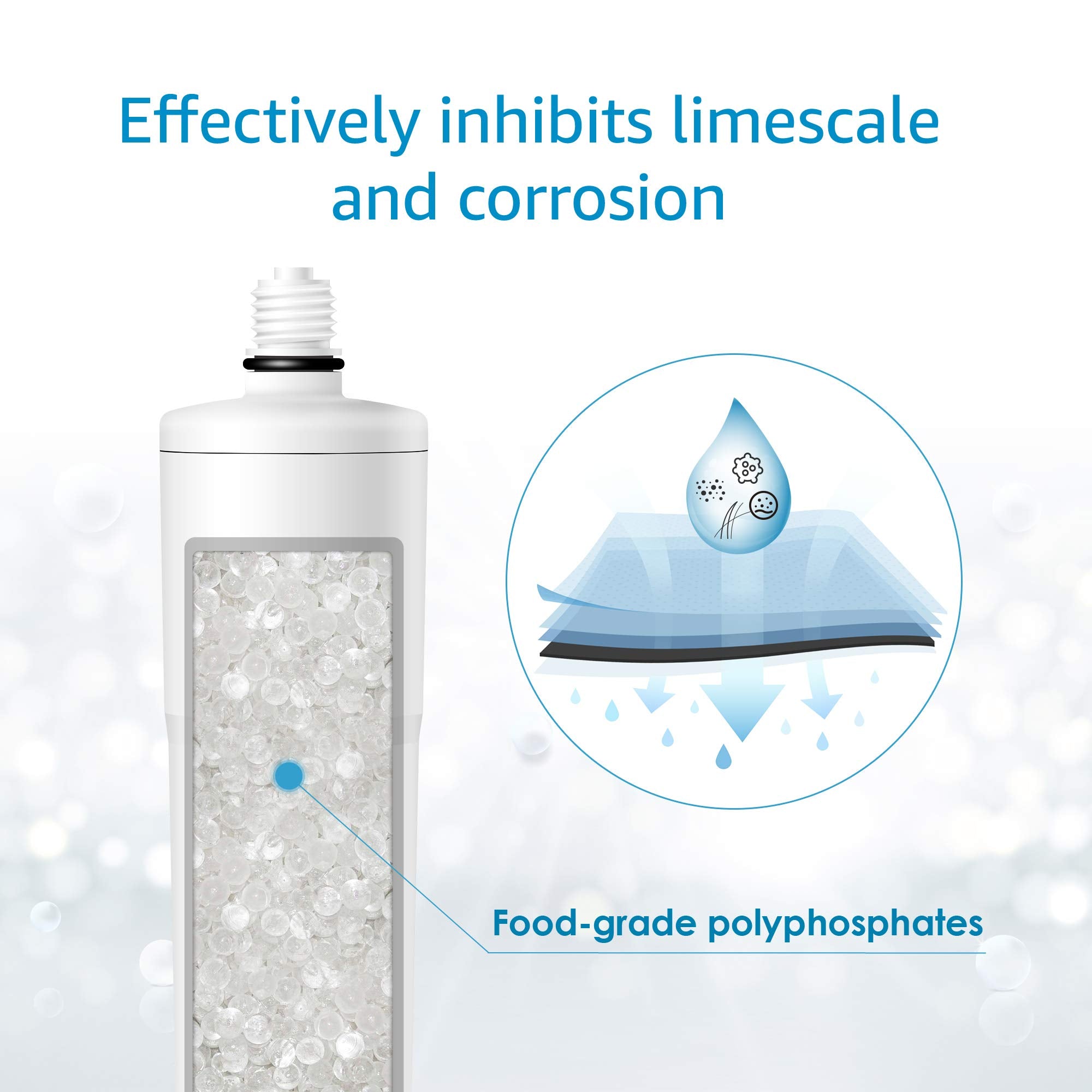 AQUACREST AP431 scale-inhibitor media shown for limescale control.