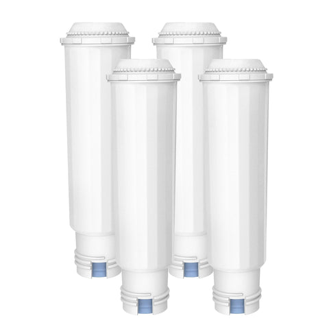 Aqua Crest coffee water filter pack shows chlorine reduction for better taste.