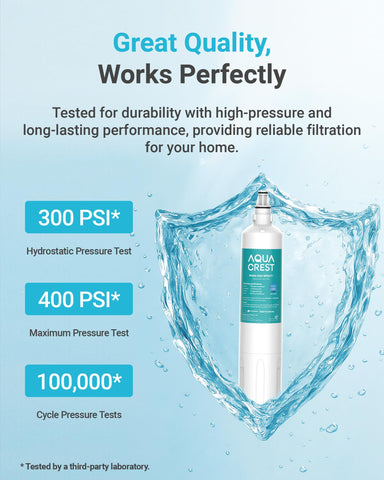Aqua Crest F-1000 cost-effective water solution in kitchen faucet area