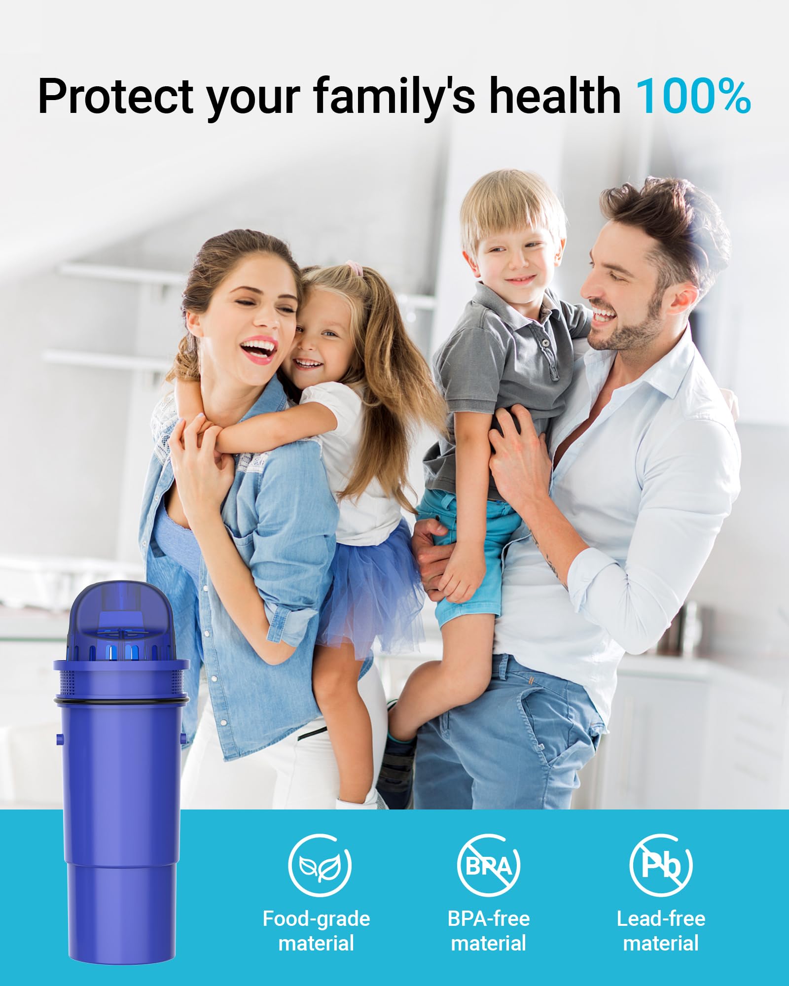 AQUA CREST four-pack provides ongoing filtration value for households