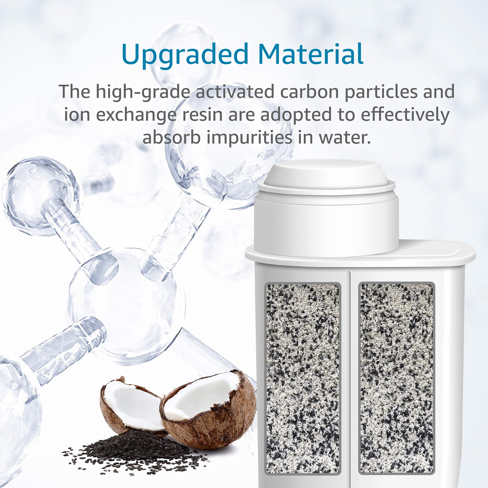 AQUA CREST long-life filter delivers crisp water for up to two months