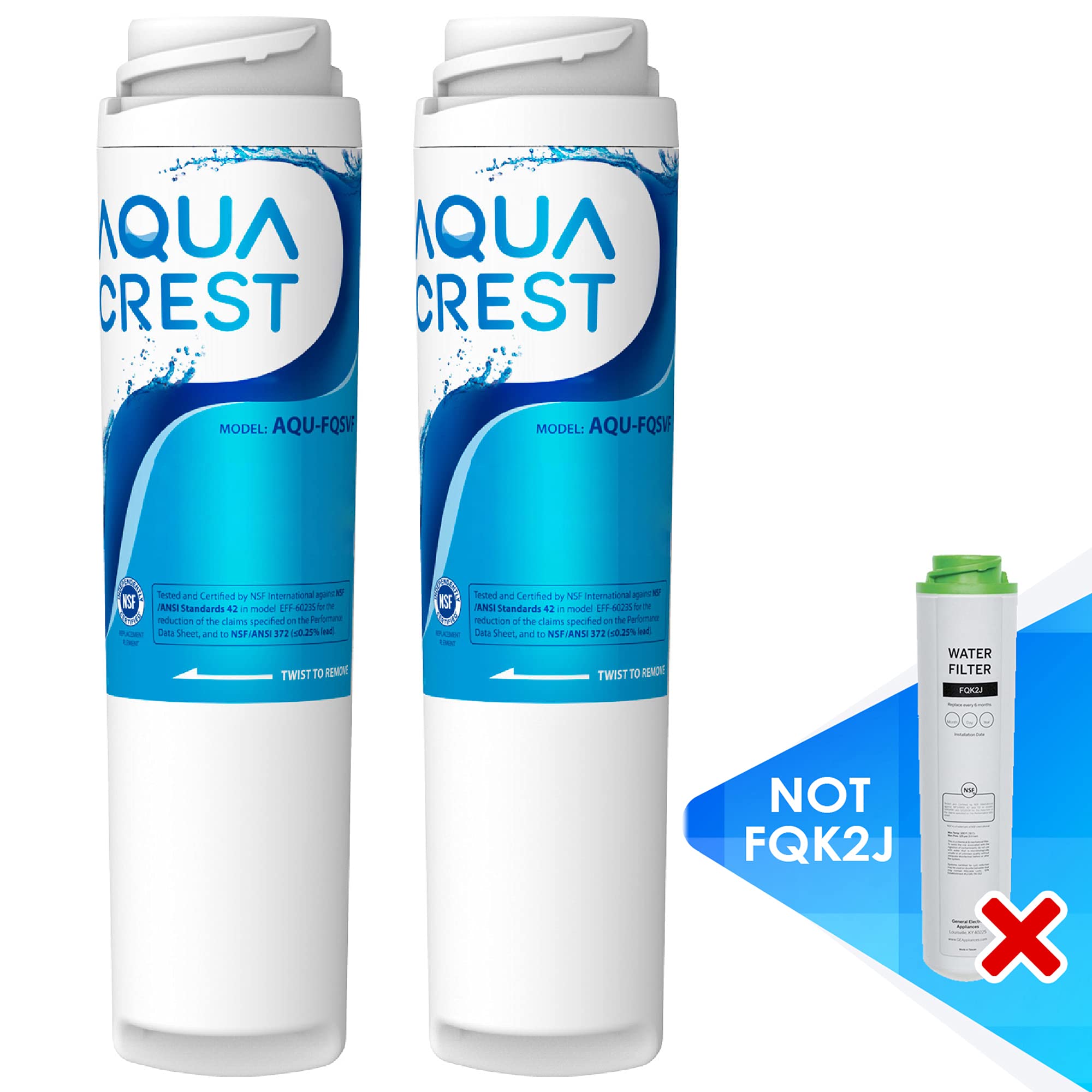 Aqua Crest NSF 42 certified label highlights performance and safety