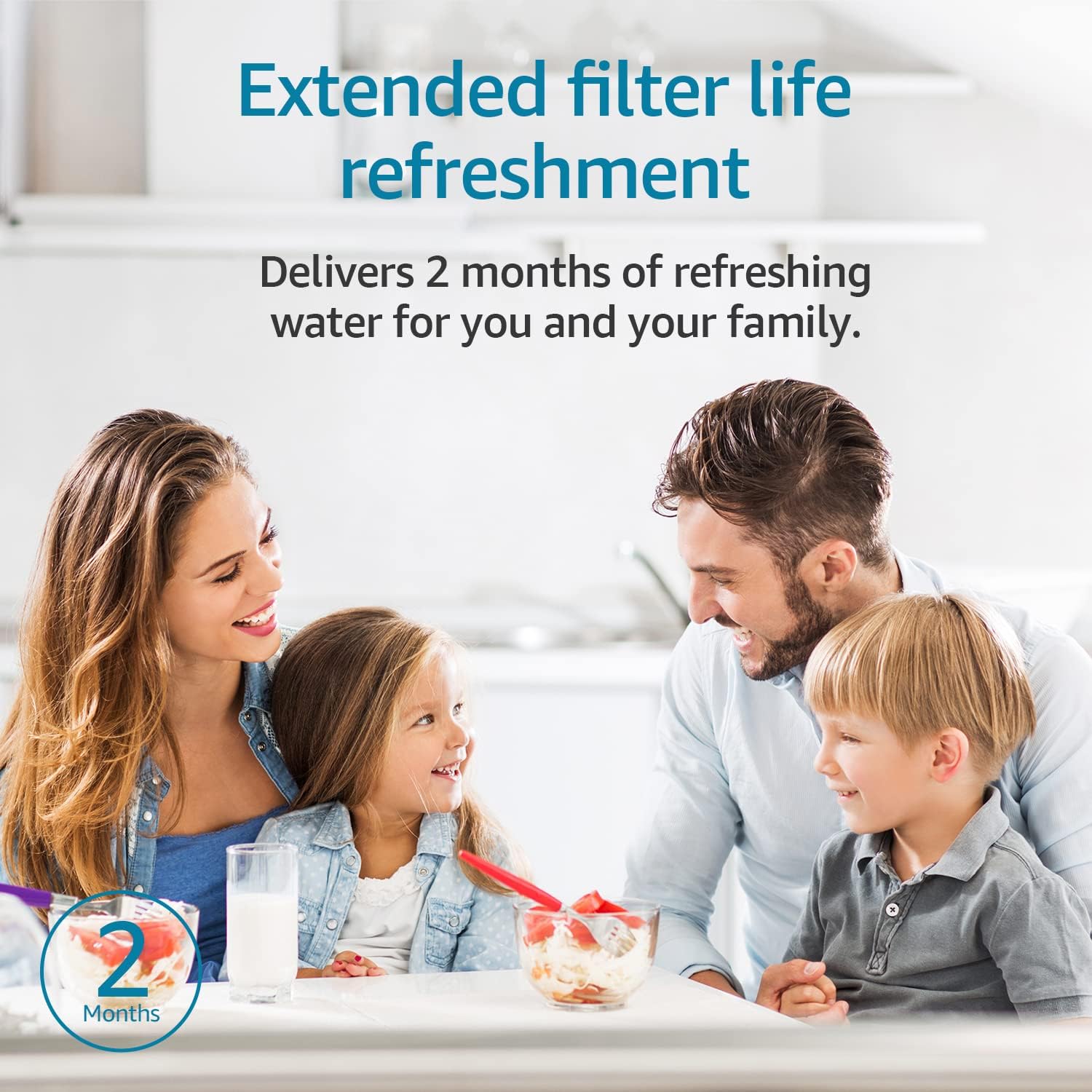 Aqua Crest filtered water being poured to illustrate fresher taste.
