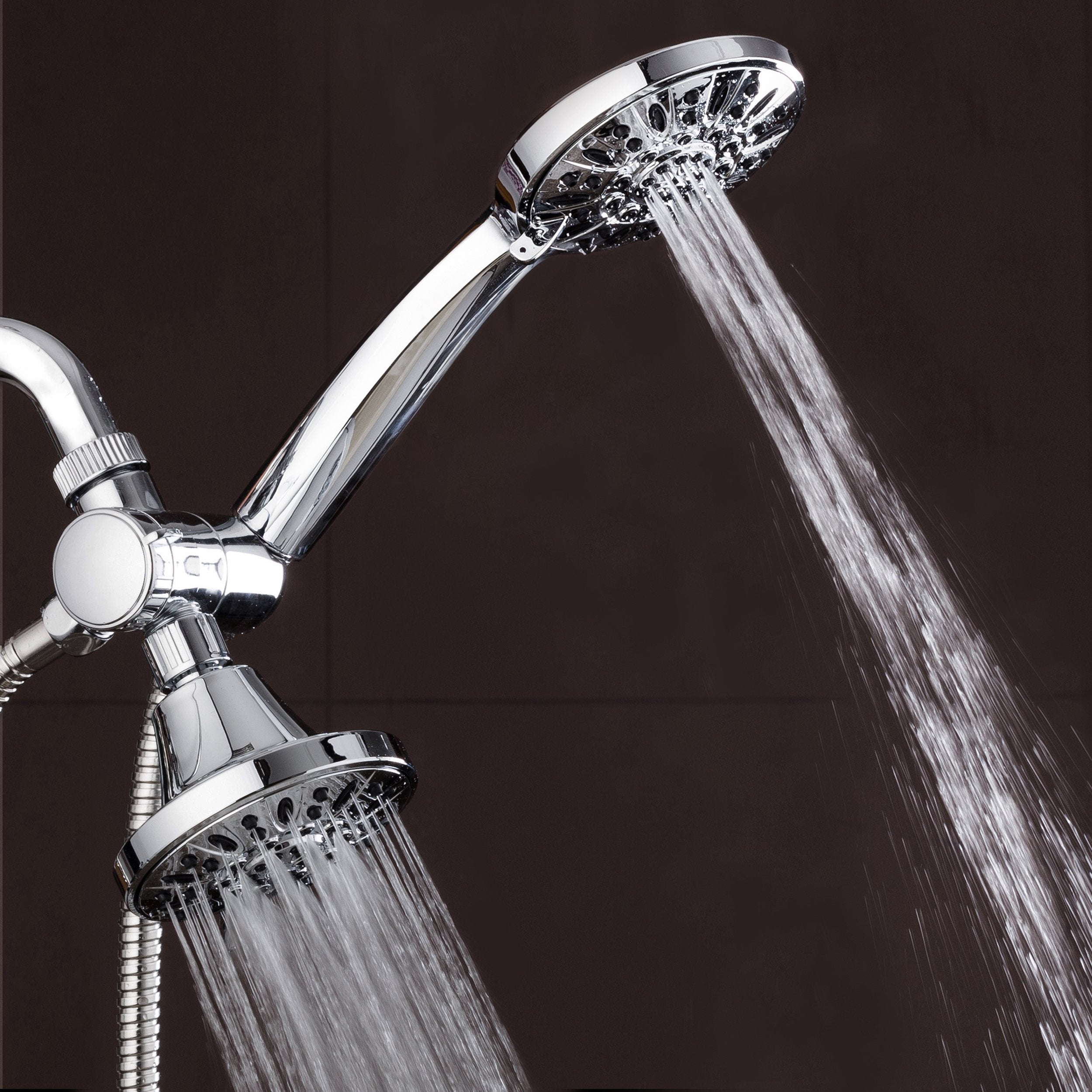 AquaDance 3-way water diverter enabling smooth transitions between heads