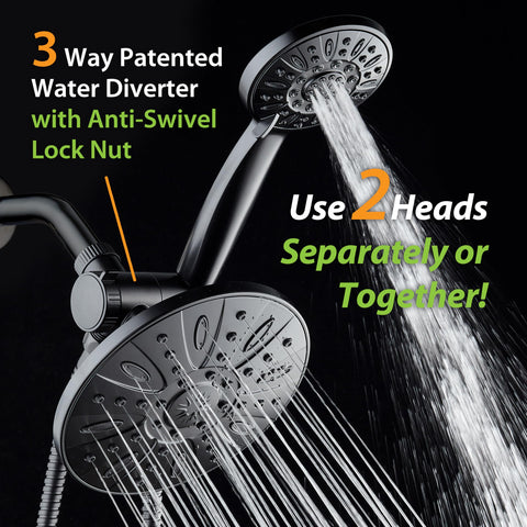 AquaDance 3-way shower combo assembly for flexible setup at home
