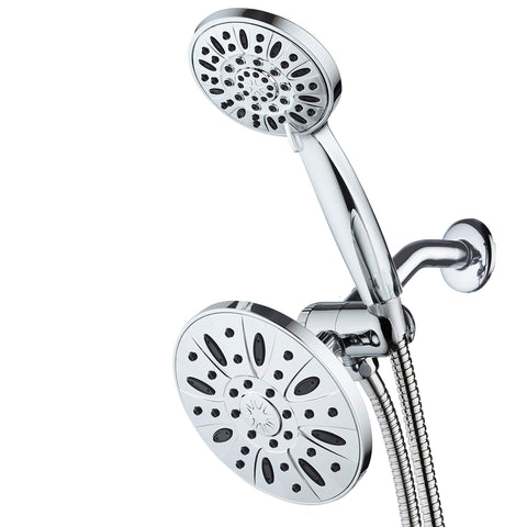 AquaDance 6-inch rainfall shower head for immersive spray experience