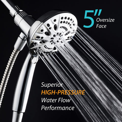 AquaDance all-chrome finish resists wear and maintains a polished look.