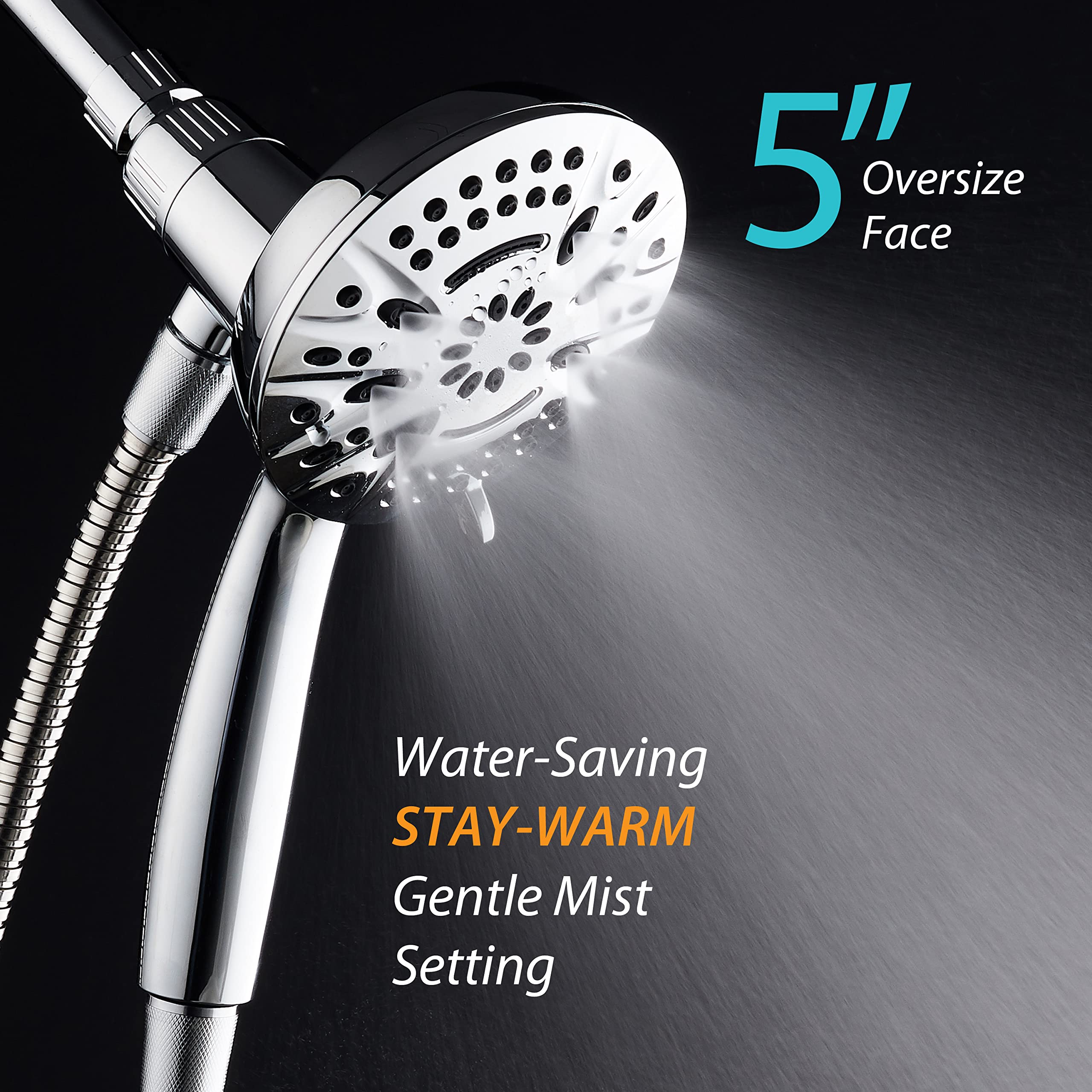 AquaDance angle-adjustable magnetic bracket enables overhead hands-free use.