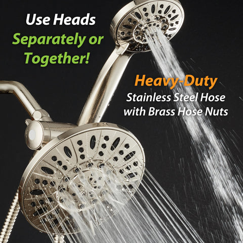 AquaDance brushed nickel finish offers all-surface corrosion resistance and modern style.