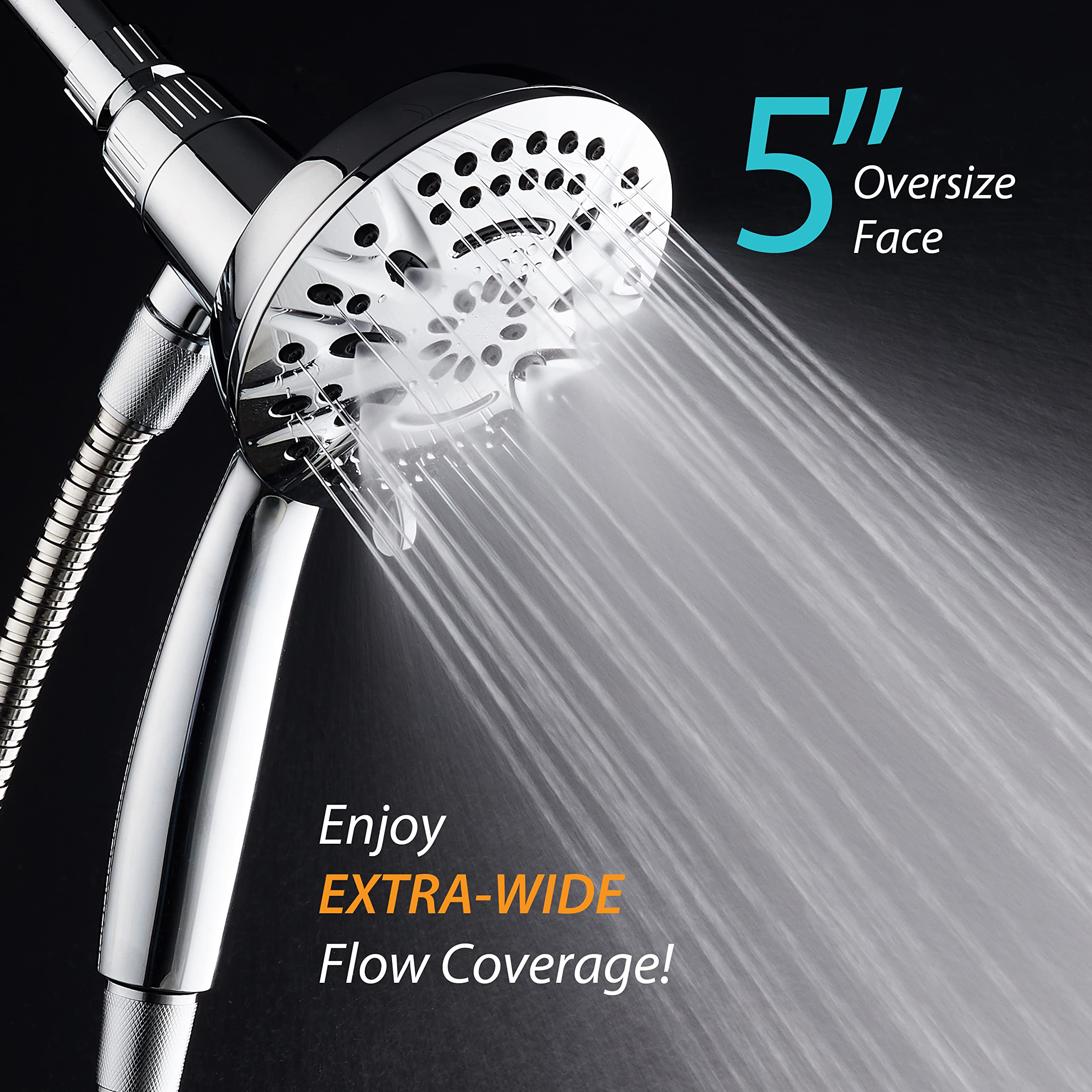AquaDance eight-settings flow with Power Rain and Massage options.