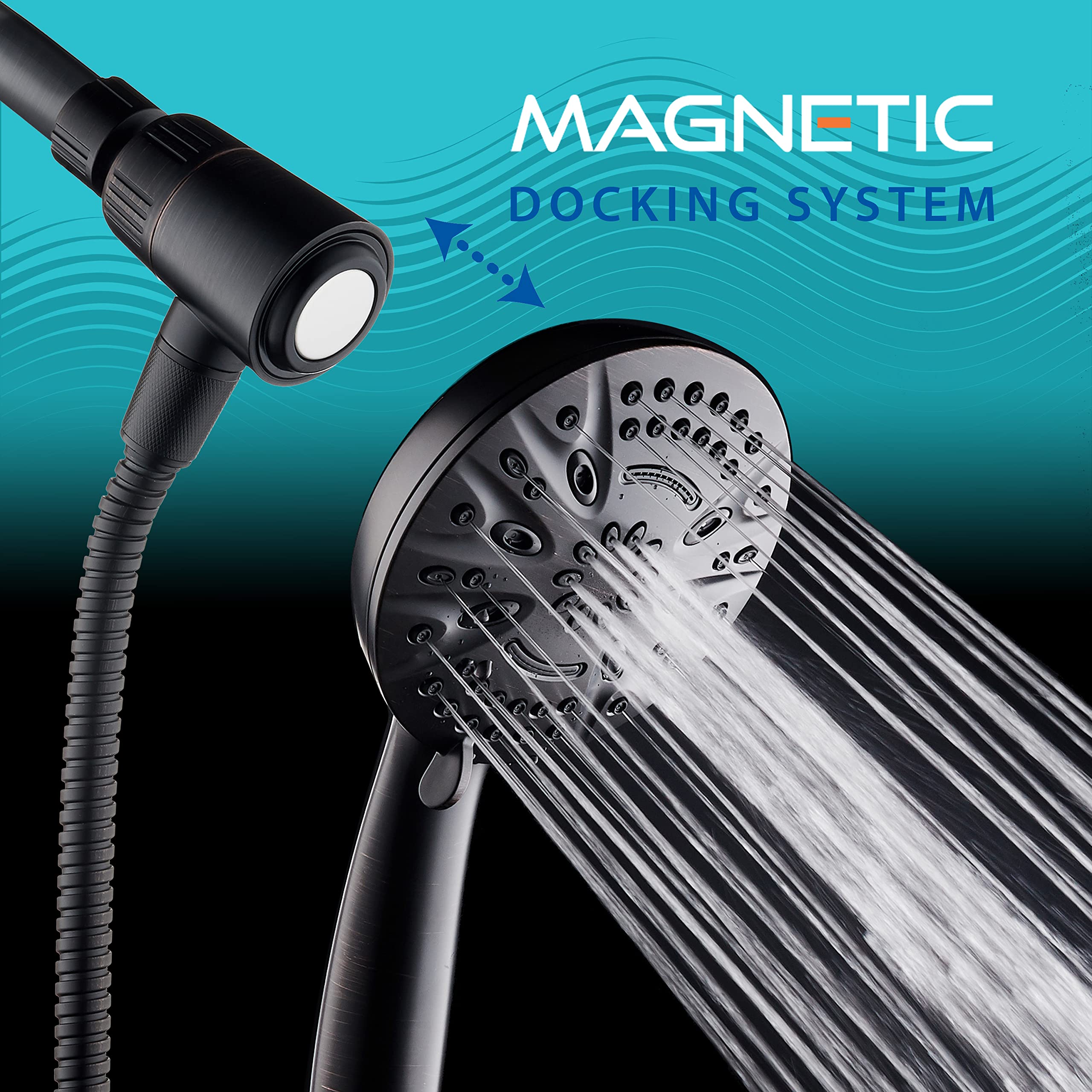 AquaDance giant-5-inch-face delivers broad, immersive shower coverage.