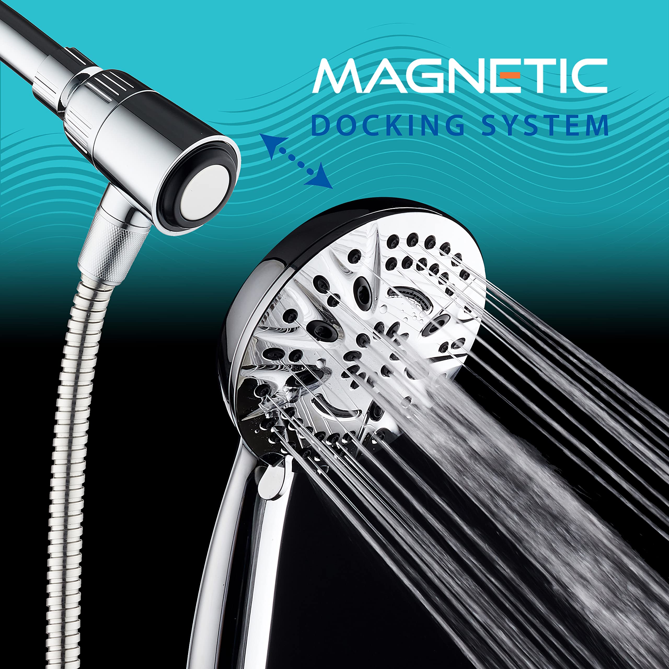 AquaDance giant 5-inch shower face delivering wide, even coverage.