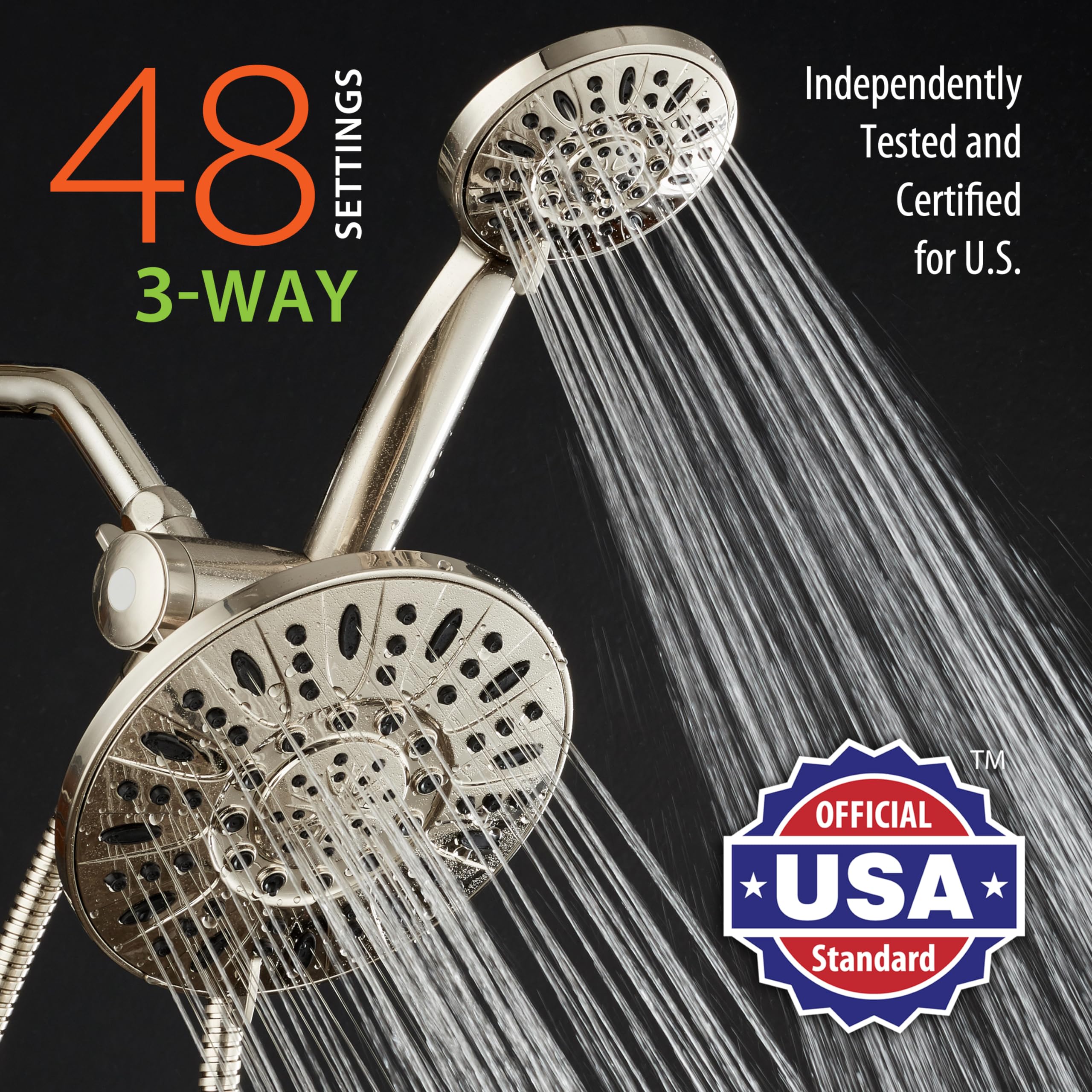 AquaDance hand shower with 4-inch face for flexible rinsing and targeted cleaning.