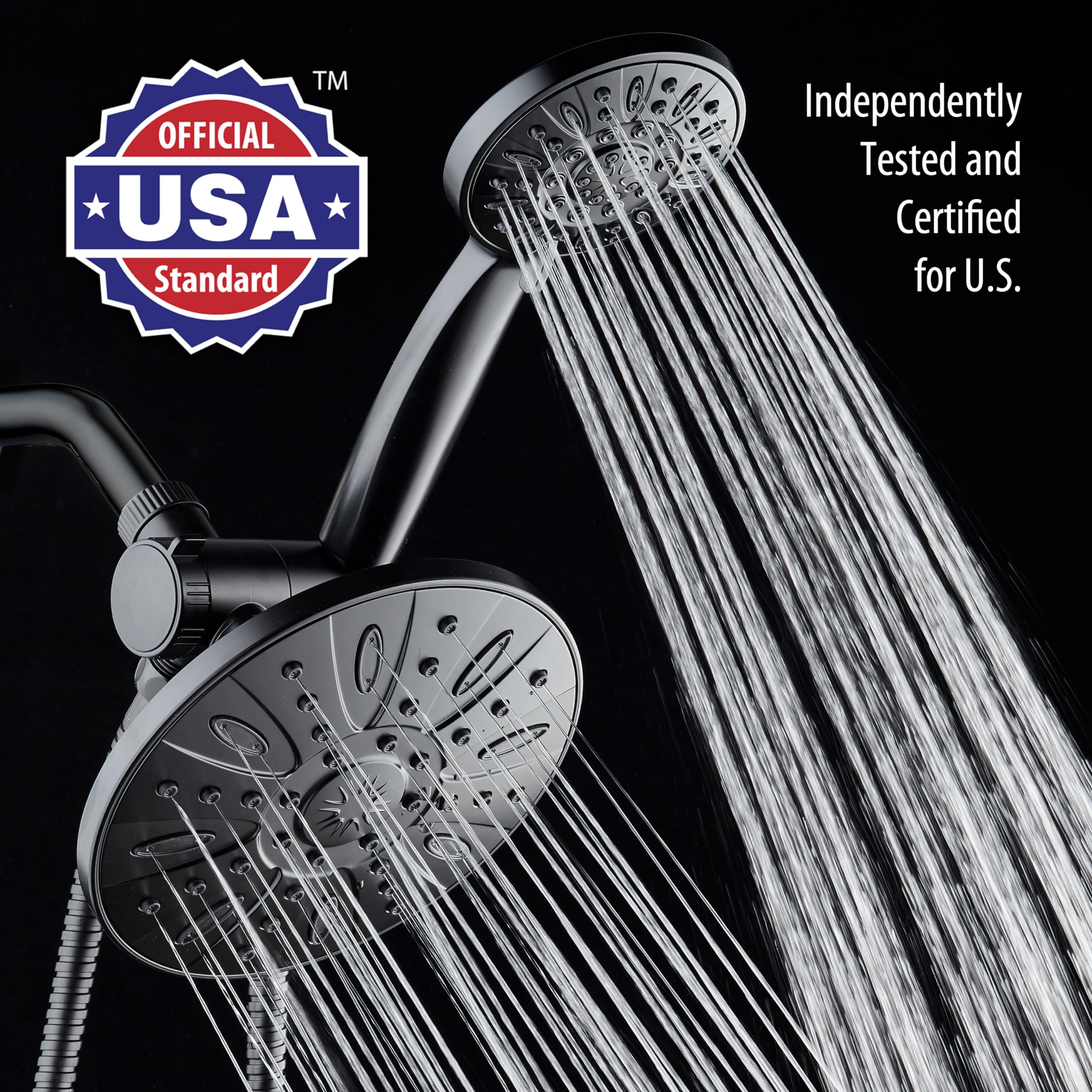 AquaDance handheld shower with 4-Inch face for strong, flexible spray