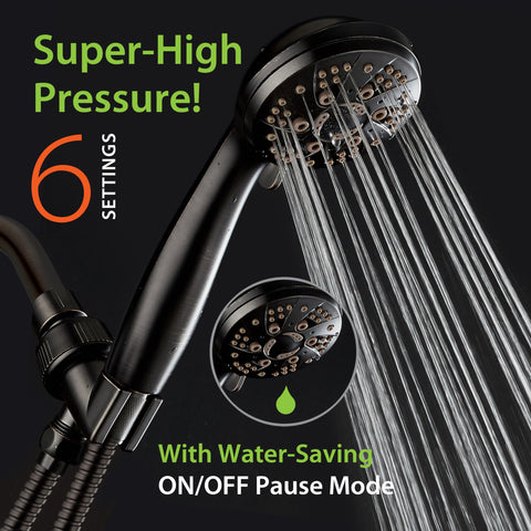 AquaDance handheld shower with click lever dial for quick setting changes
