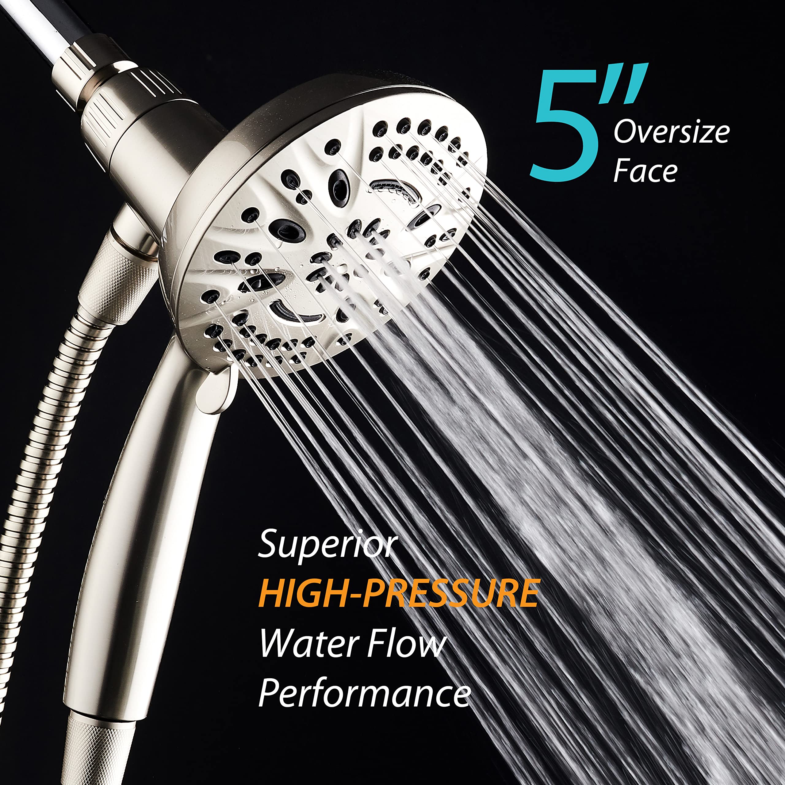 Nickel finish resists wear for a sleek bathroom look