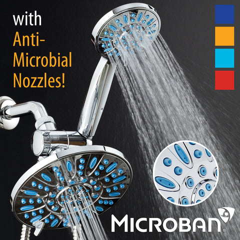 AquaDance rainfall spray pattern demonstrates wide coverage for thorough rinsing.