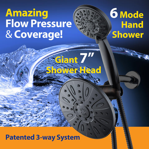 AquaDance rainfall showerhead magnified view showing rub-clean jets for maintenance