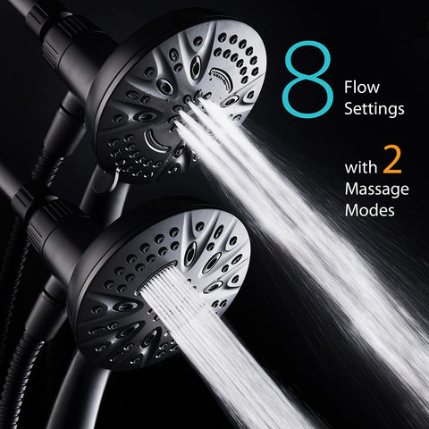 AquaDance 72 inch hose adds reach for versatile showering tasks.