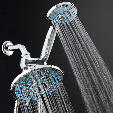 AquaDance stainless steel hose conveys durability and steady pressure.