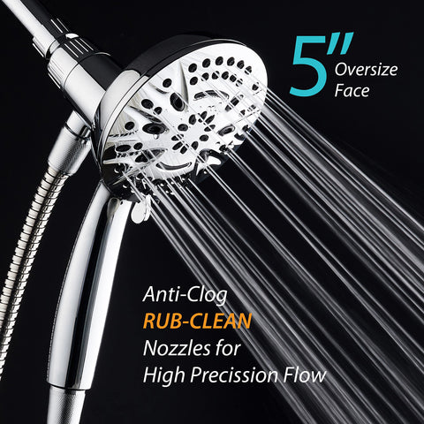 AquaDance tool-free installation connects quickly to standard shower arms.