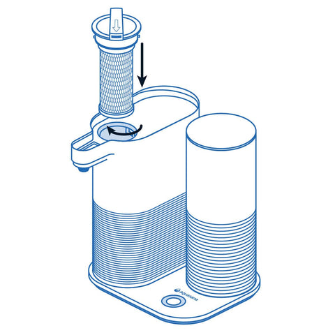 Aquasana carbon block filter removes impurities to improve flavor.