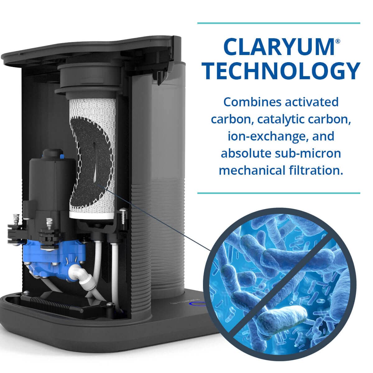 Aquasana filter reduces chlorine for fresher-tasting water in your system.