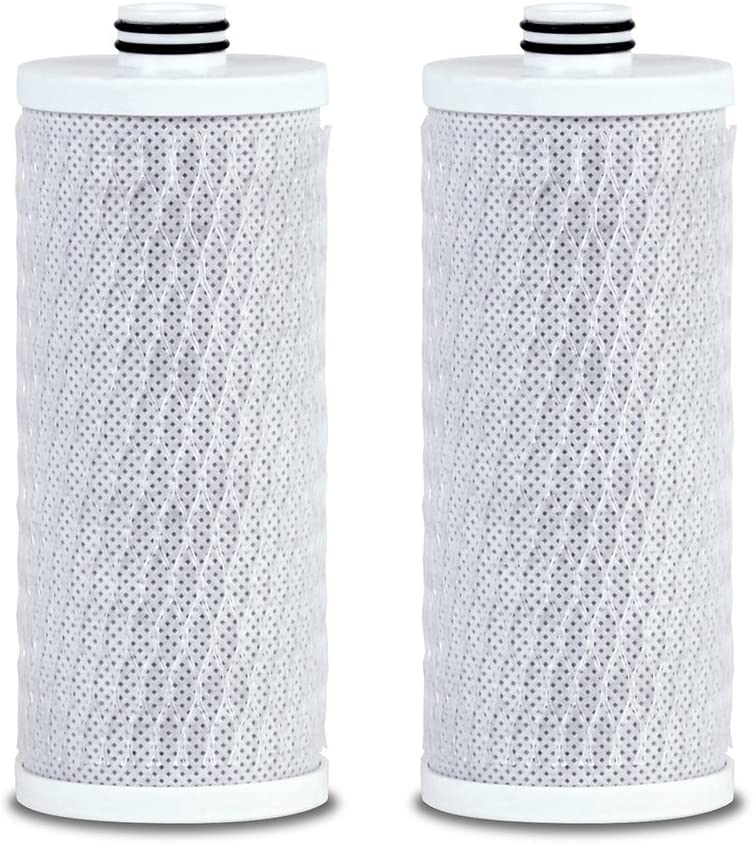 Aquasana replacement filter cartridge two-pack for countertop dispenser enhances taste and odor control.